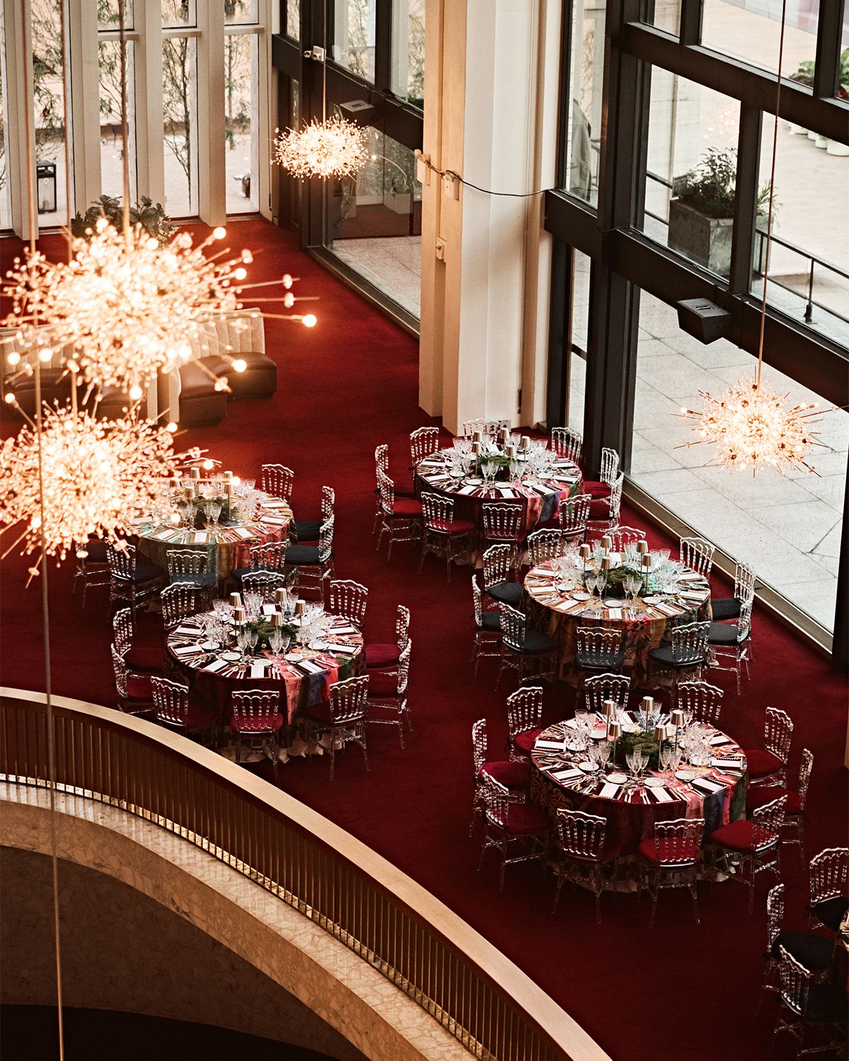 Dinner setting at Etro’s Metropolitan Opera anniversary event