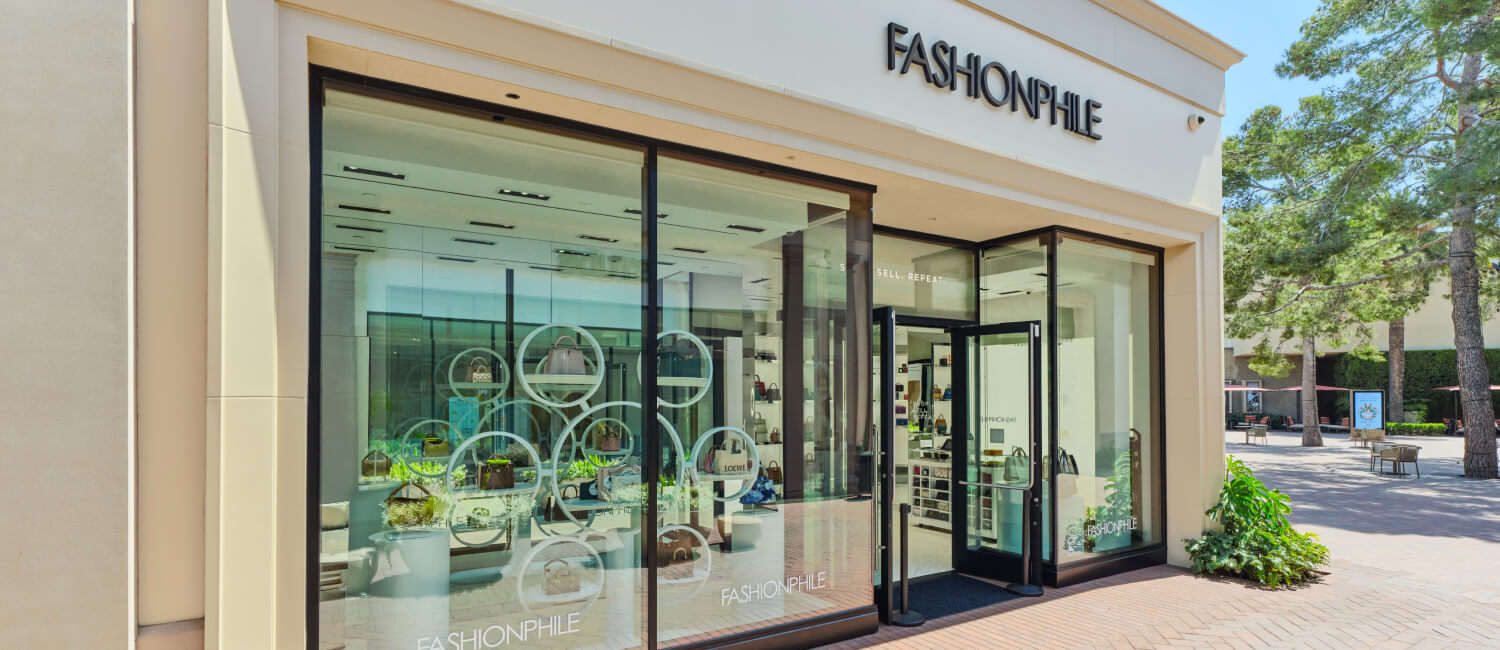 FASHIONPHILE Fashion Island store exterior in Newport Beach