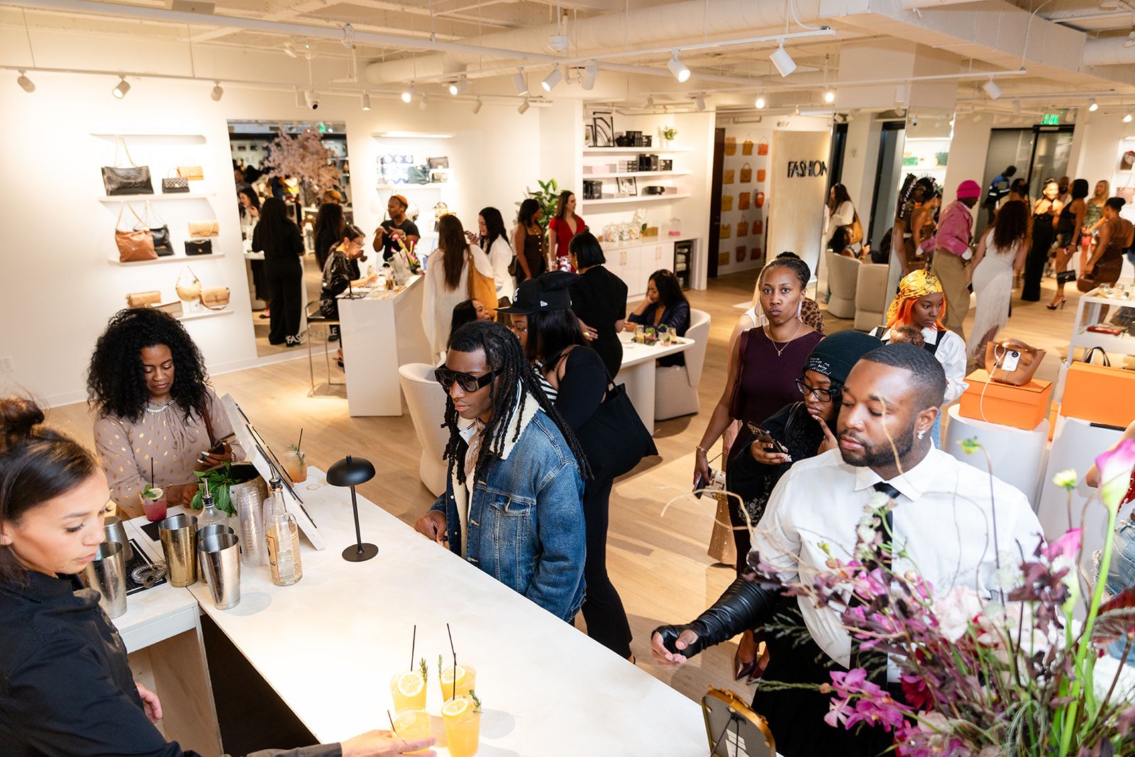 Guests at the FASHIONPHILE Atlanta opening event