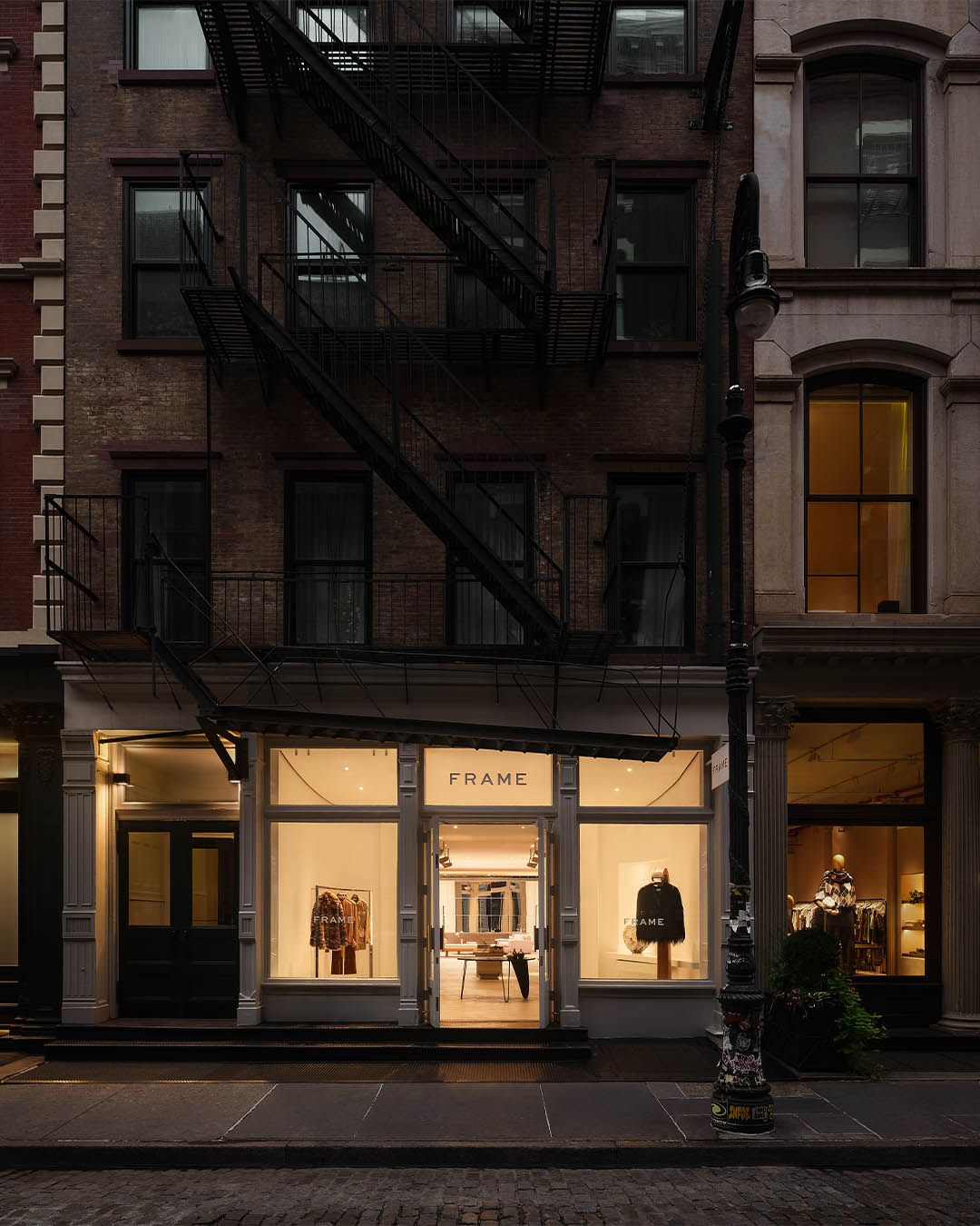 FRAME flagship exterior at 51 Greene Street in SoHo