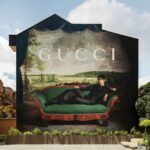 Gucci Primavera Art Wall displayed on an urban building, photograph 1