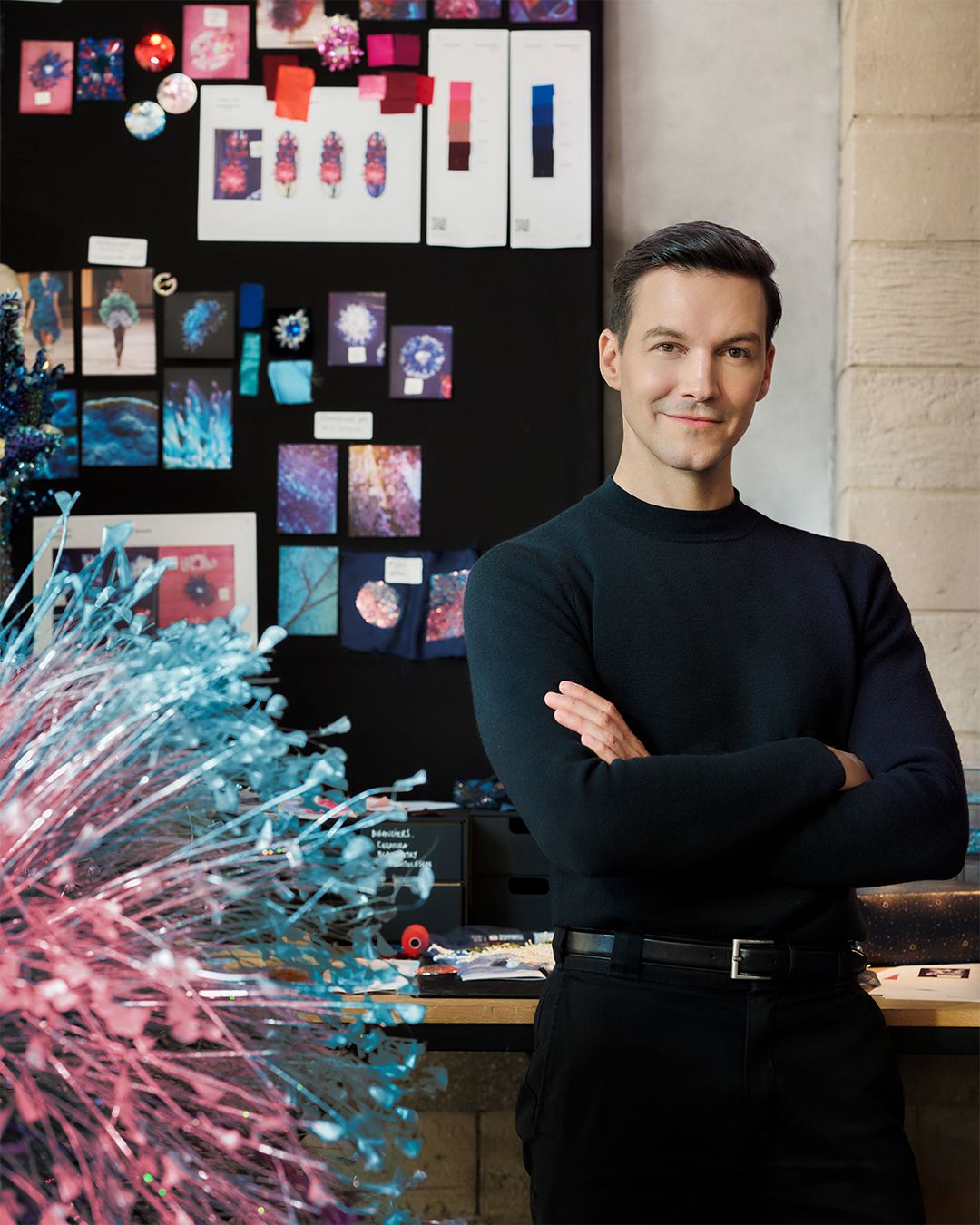 Kévin Germanier beside his creative references