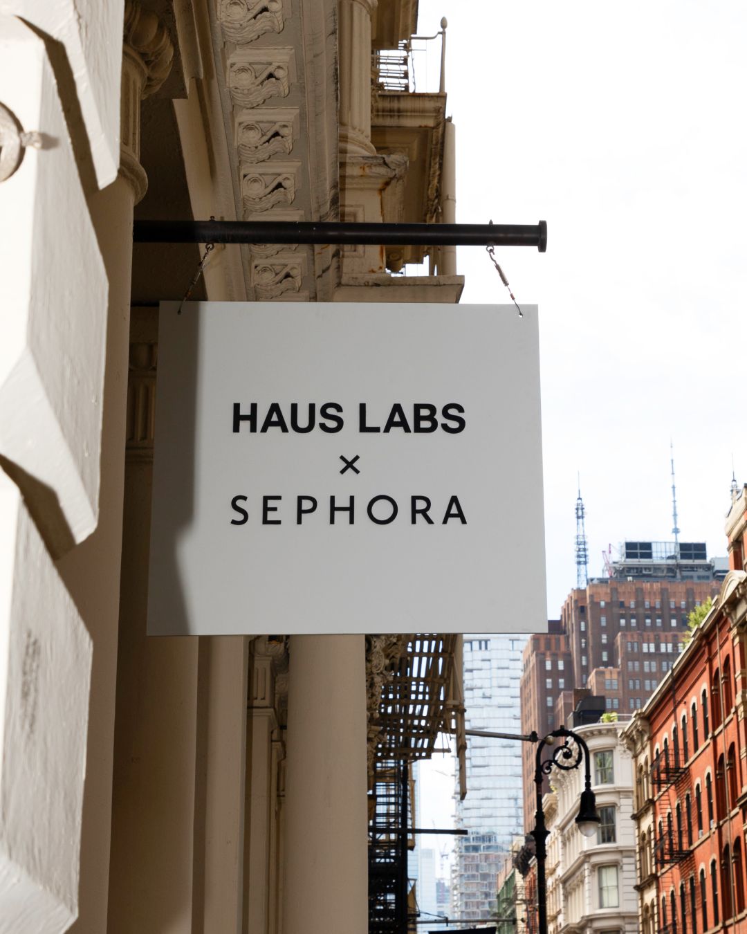 Haus Labs and Sephora sign outside the SoHo pop-up