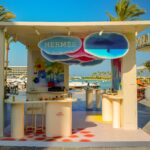 Open-air Hermès fragrance podium at Marassi on Egypt’s North Coast