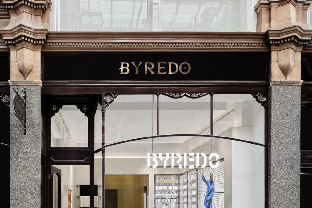 Byredo storefront at Unit 36 in Leeds Victoria Quarter