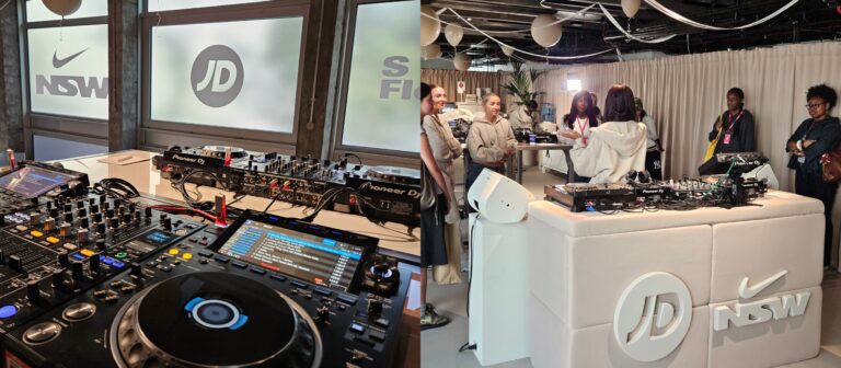 JD and Nike Studio Fleece event collage