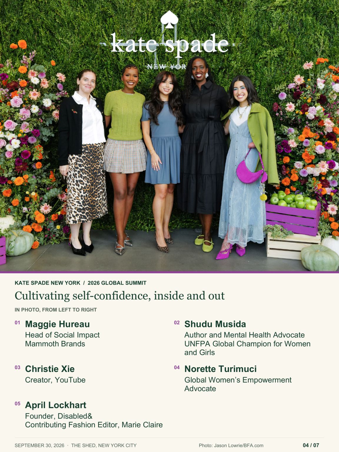 Speakers at the Kate Spade Global Summit on Women’s Mental Health