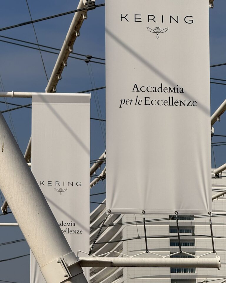 Kering Accademia per le Eccellenze banners at the academic-year opening
