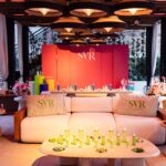 Laboratoire SVR product displays and branded lounge at its New York U.S. launch event