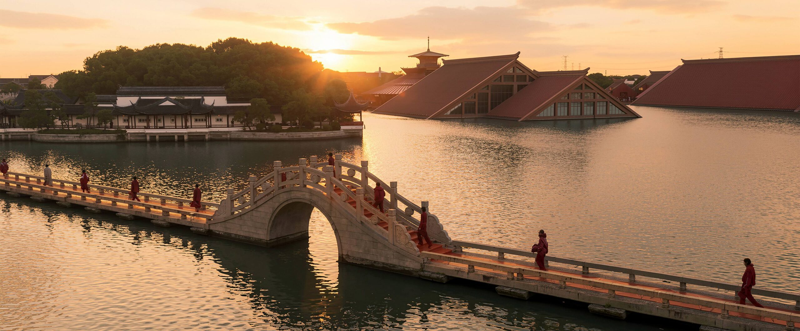 Guangfulin Park waterside setting for Lacoste’s Shanghai show