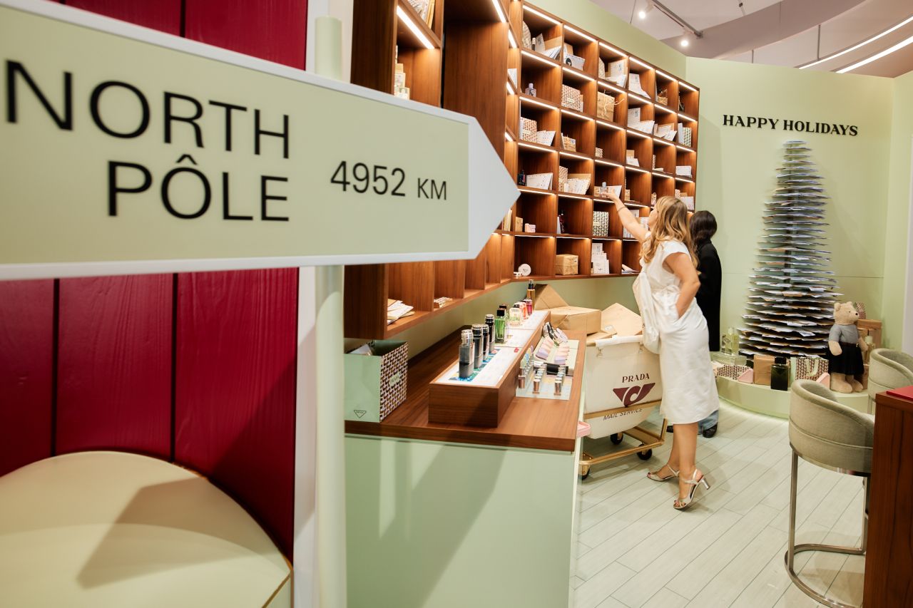 Prada Beauty display at L’Oréal’s travel-retail showcase