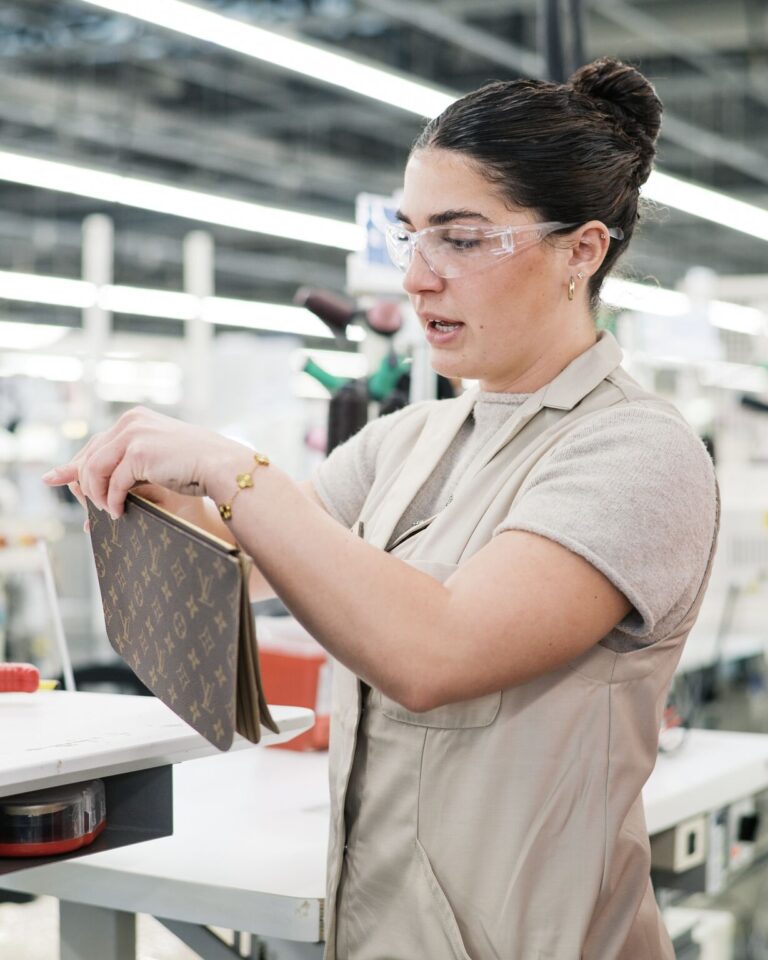 Leather goods training at Louis Vuitton’s Rochambeau atelier