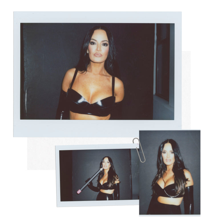 Official MACzine composition of three Lisa Barlow Polaroid photographs