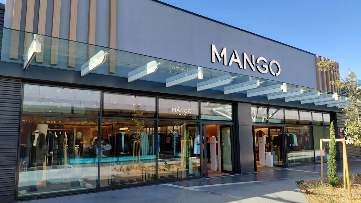 Exterior of Mango's new store at Parma Promenade in Italy