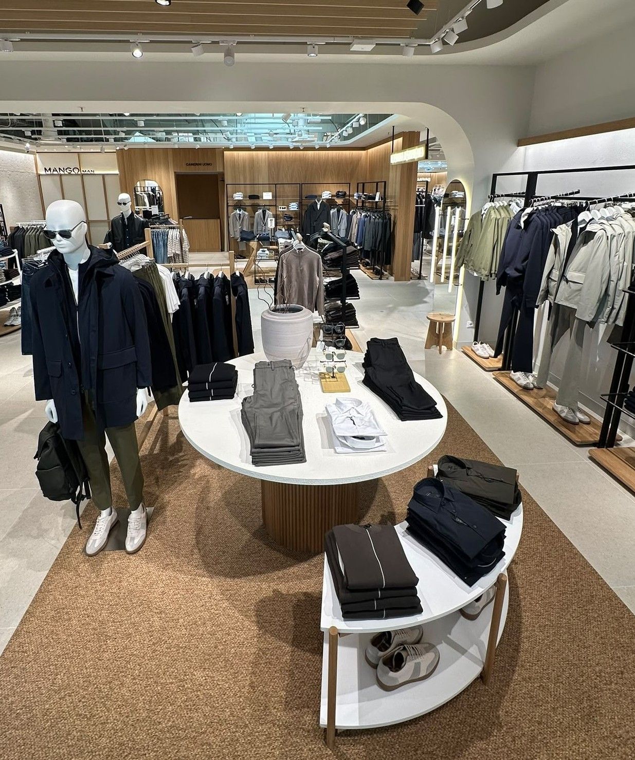 Mango Man section inside the Parma Promenade store