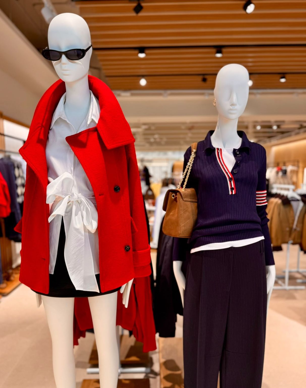 Women's fashion display inside Mango's new Parma Promenade store