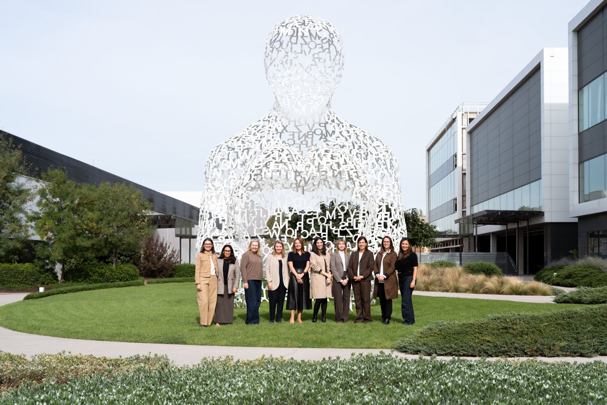 Participants gathered outside Mango Campus