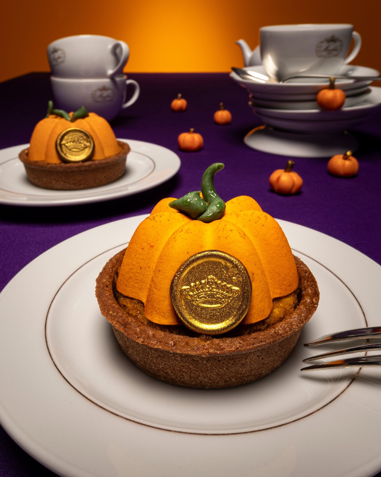 Pumpkin-shaped Marchesi 1824 individual dessert