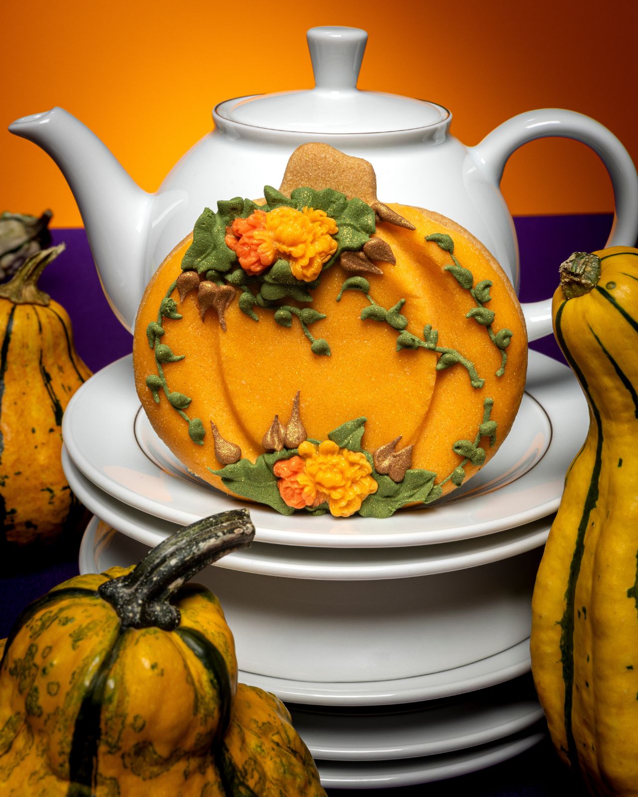 Marchesi 1824 Halloween cake decorated as a pumpkin