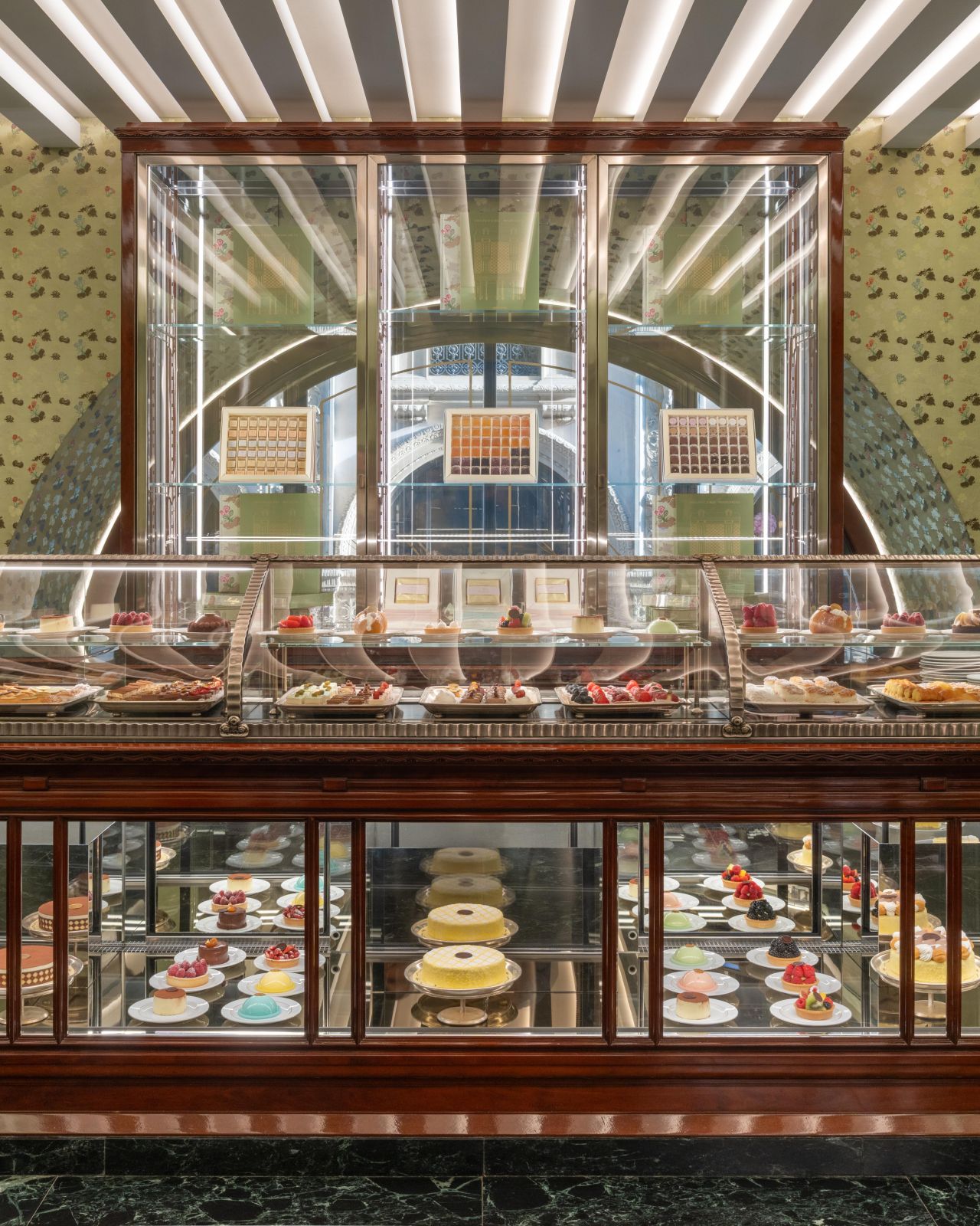 Marchesi 1824 pastry counter inside the Galleria café