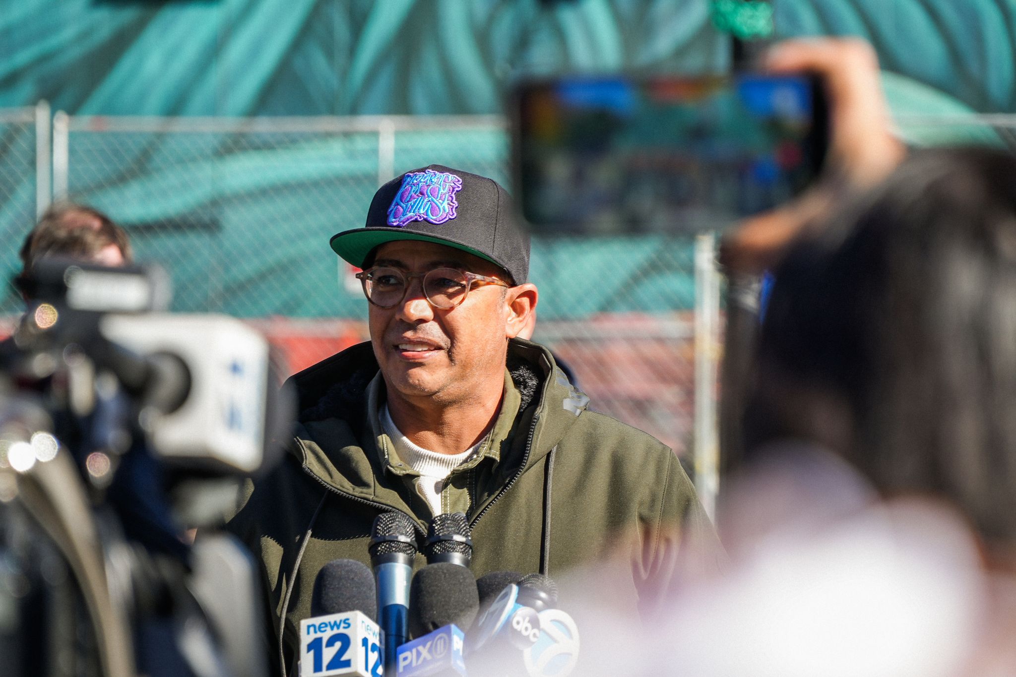 A speaker at the Bronx mural celebration