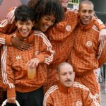 Guests in MCM and adidas apparel at the Brooklyn Football Cafe activation