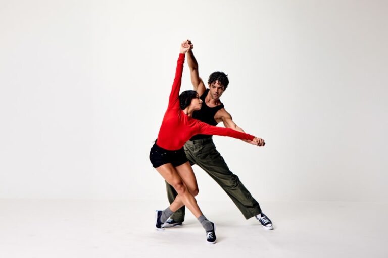Two Miami City Ballet dancers in a studio image for N.Y. Export: Opus Jazz