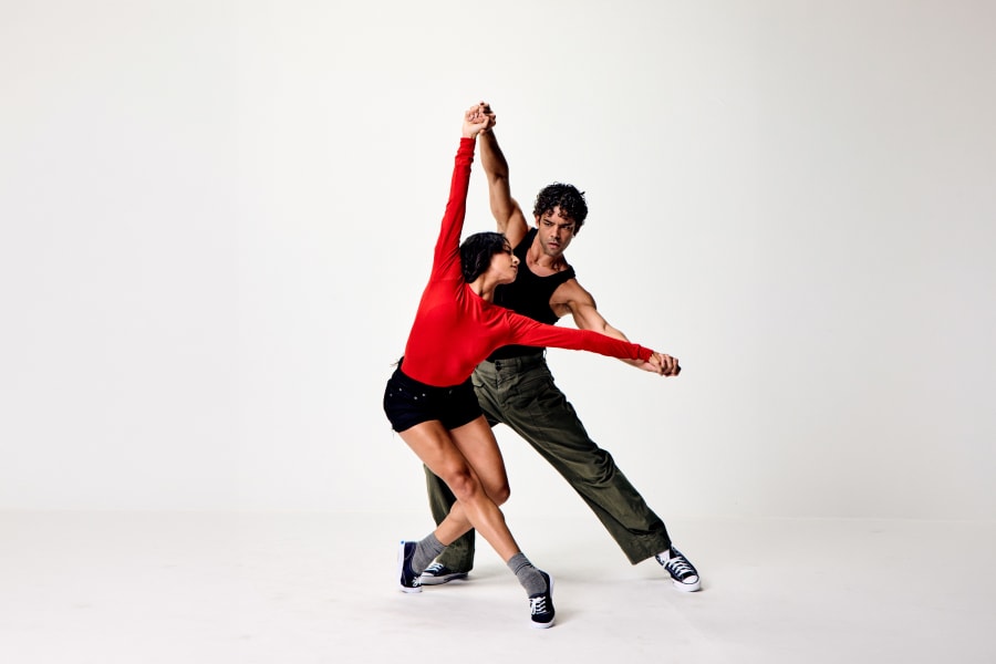 Two Miami City Ballet dancers in a studio image for N.Y. Export: Opus Jazz