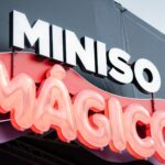 MINISO Mágico signage at Salitre Mágico in Colombia