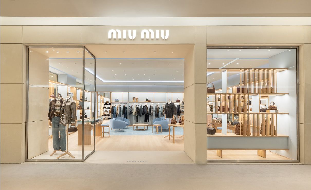 Entrance to Miu Miu at Saks Fifth Avenue in Boston
