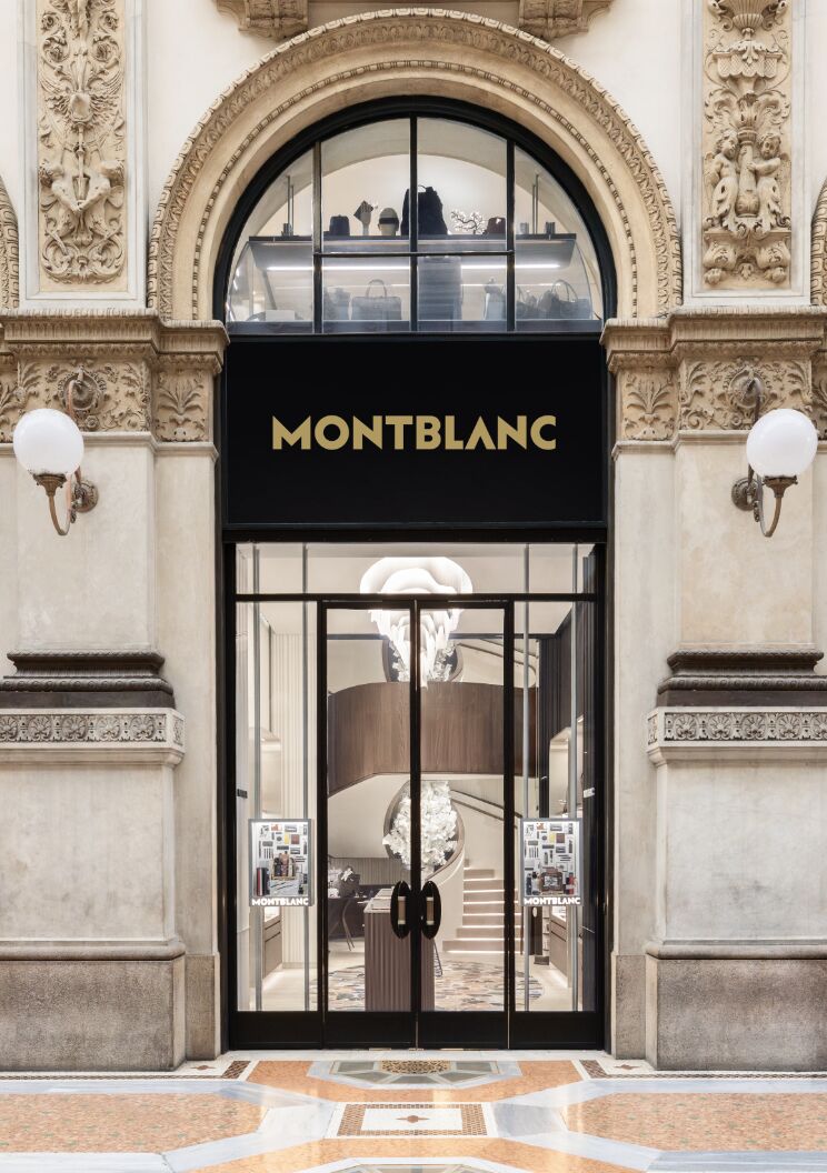 Montblanc entrance in Milan’s Galleria Vittorio Emanuele II