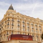 Carlton hotel in Cannes with NISHANE Hold Me Closer display