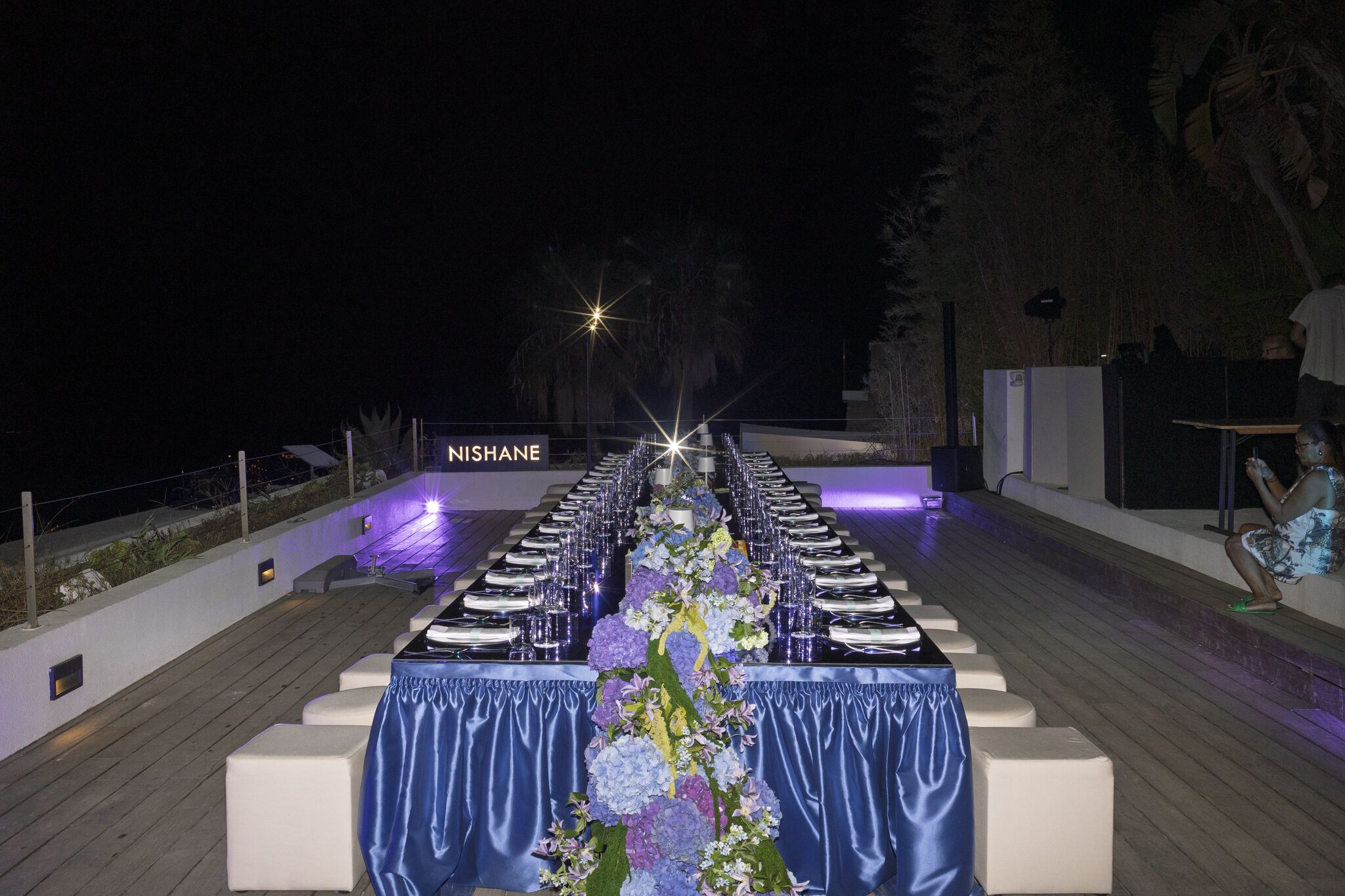 NISHANE partner dinner setting during TFWA Cannes