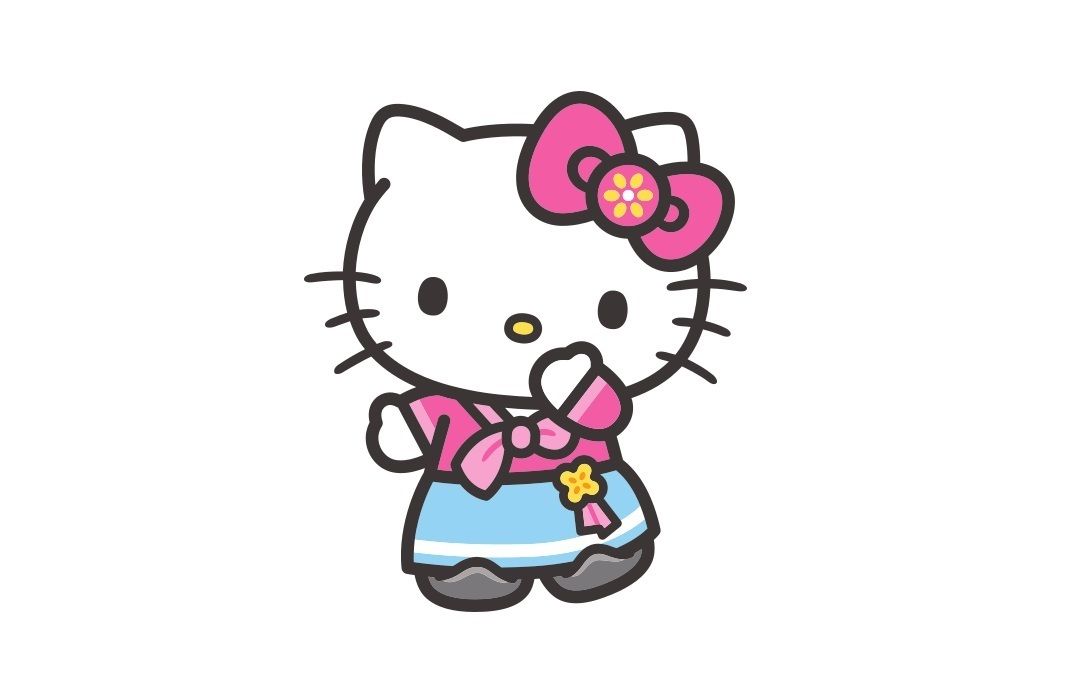 Hello Kitty in hanbok from Olive Young’s September Sanrio campaign