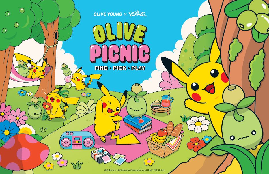 Archival May 2026 Pokémon Olive Picnic campaign illustration, not the September Sanrio collaboration