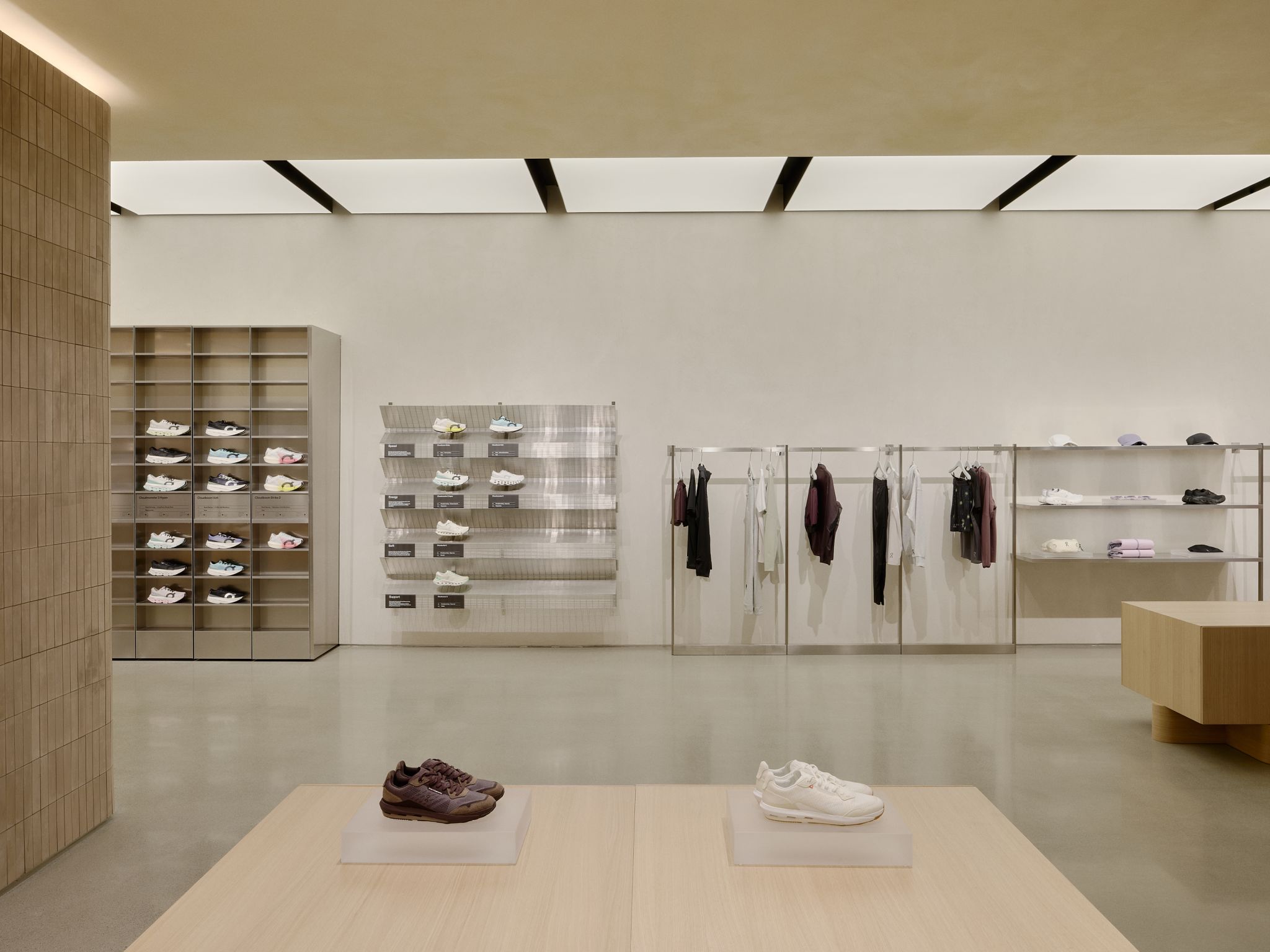 Footwear and apparel displays inside On Century City