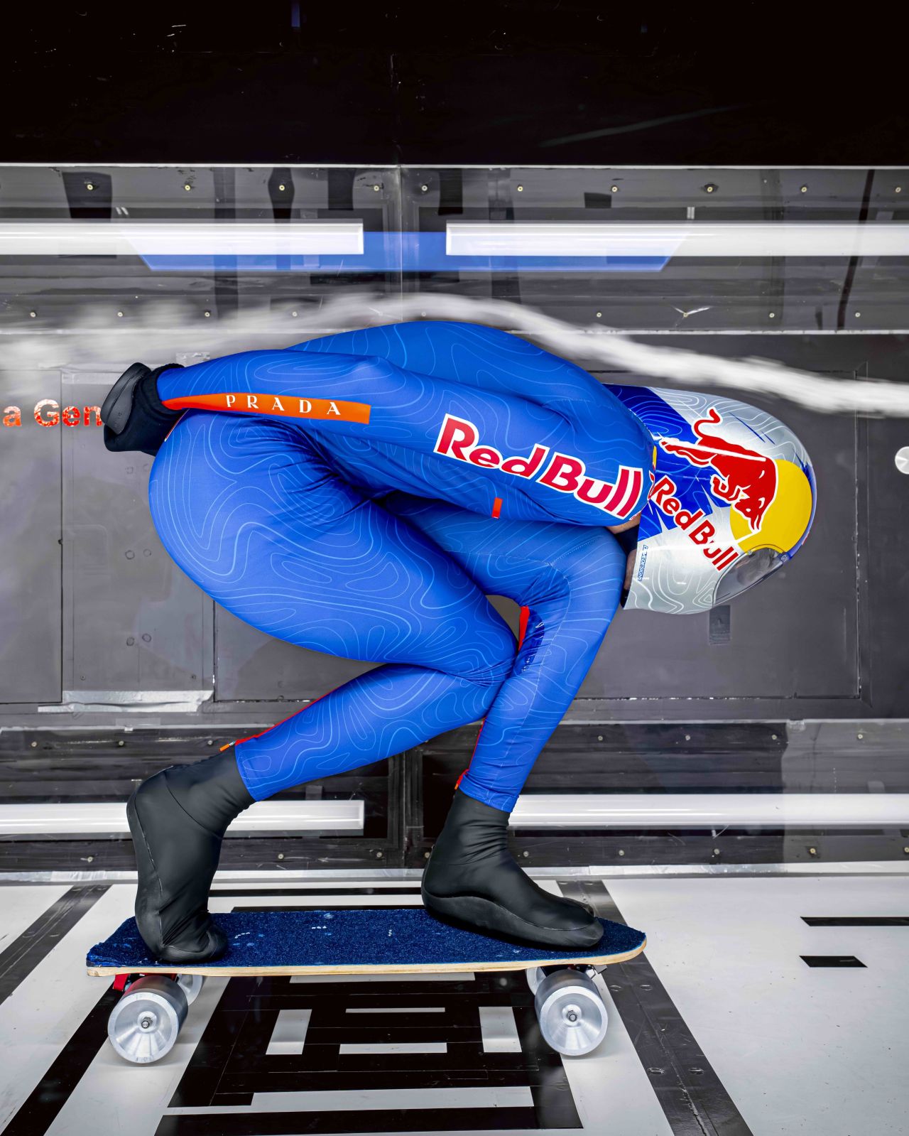 Diego Poncelet during wind-tunnel preparation