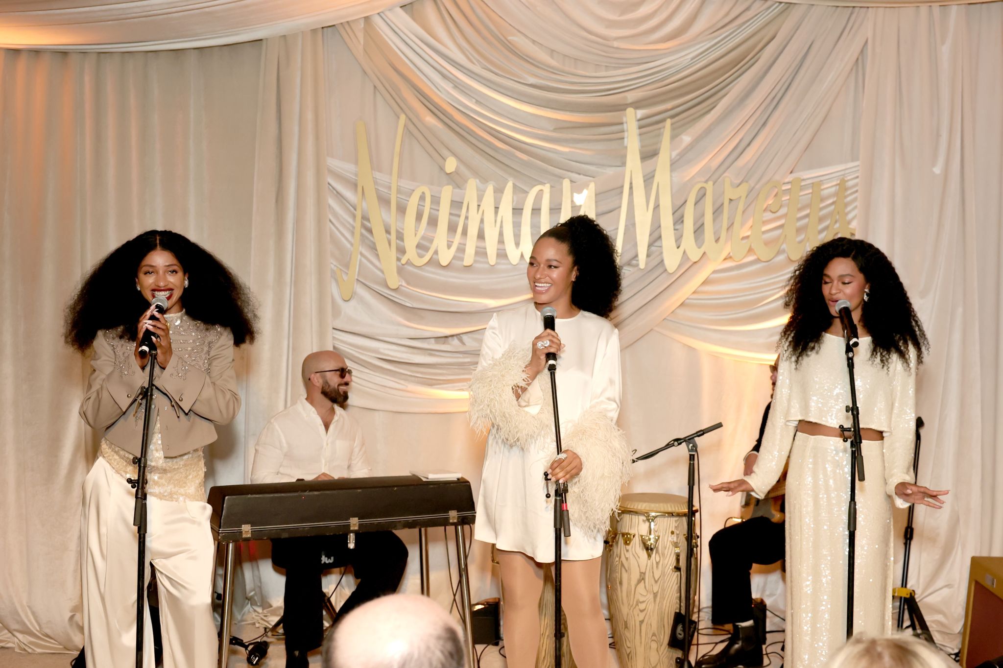 The Womack Sisters perform at Neiman Marcus’s holiday event.
