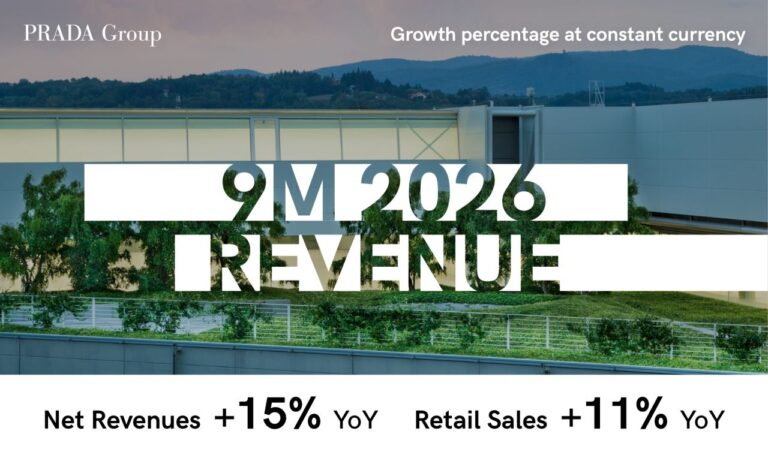 Prada Group nine-month2026 revenue presentation graphic.