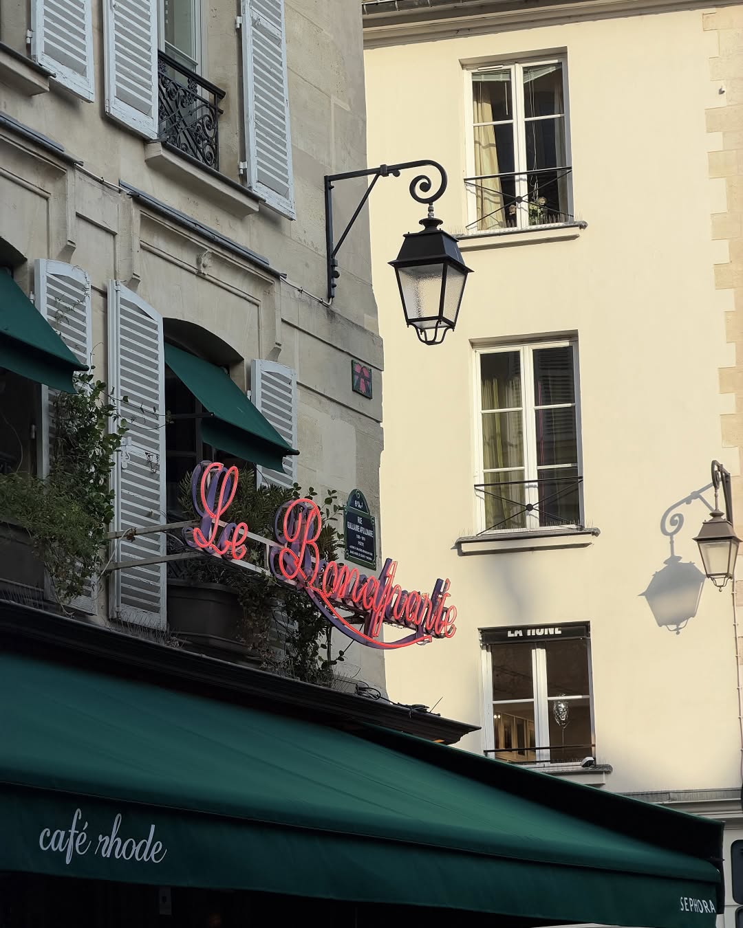Café rhode exterior at Le Bonaparte in Paris during the brand's Sephora Europe launch