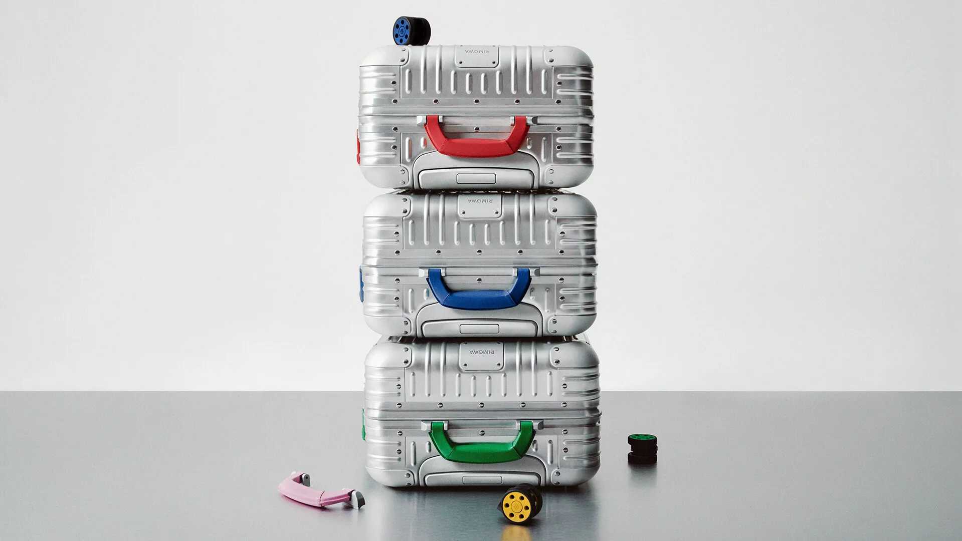 RIMOWA Original suitcases with different coloured personalisation details
