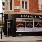Regency Café exterior with Saie Chip Shop and Sephora signage