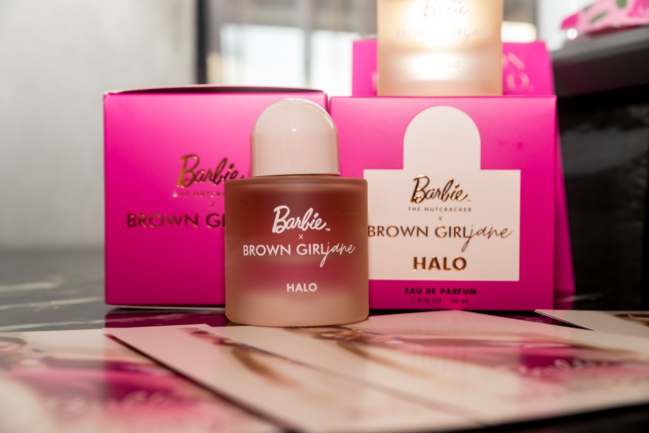 Barbie x BROWN GIRL Jane Halo fragrance displayed at the Sephora community event