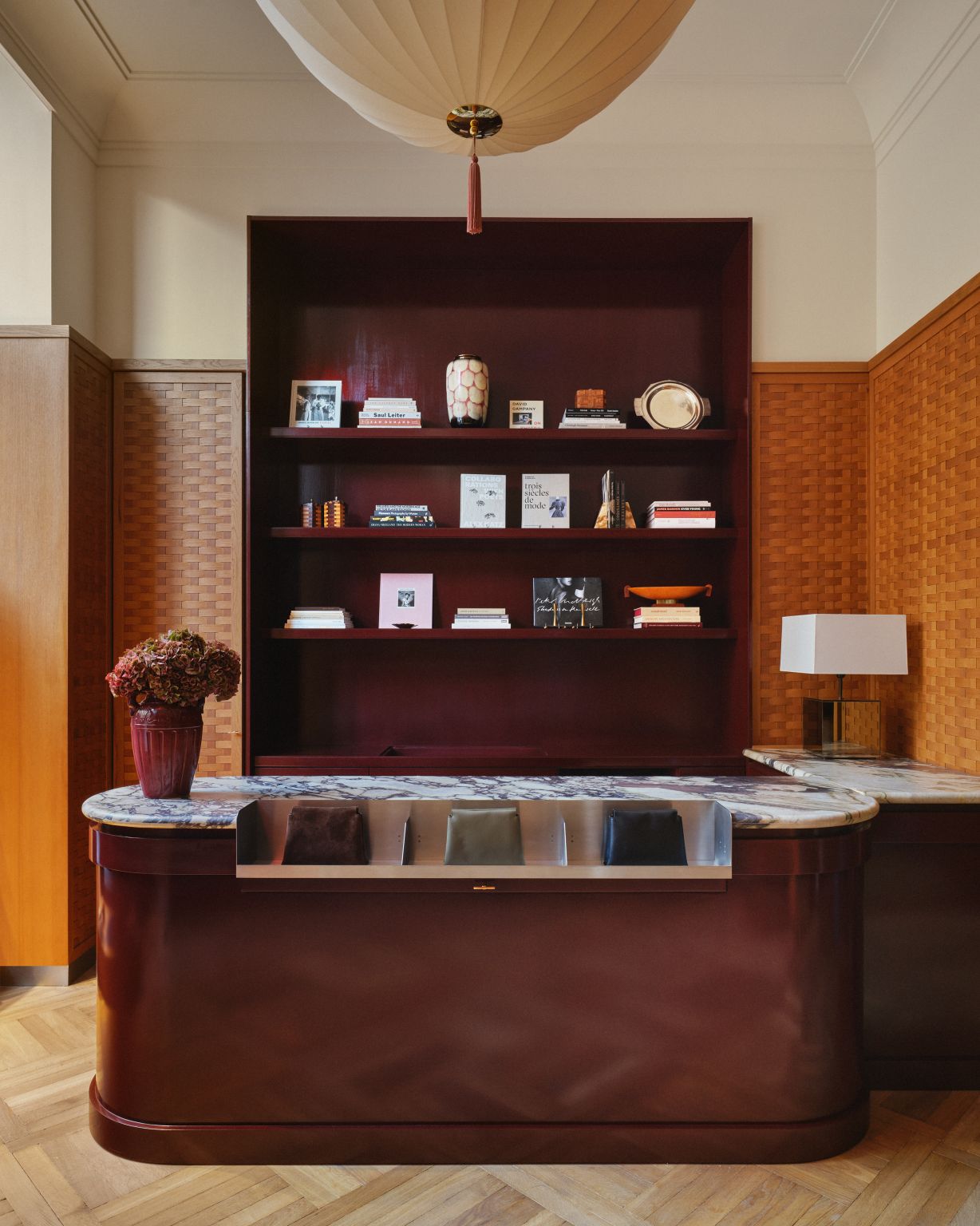 Sézane Madison Avenue counter and accessories display