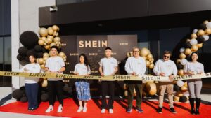 Ribbon-cutting ceremony outside SHEIN Canada’s office and warehouse