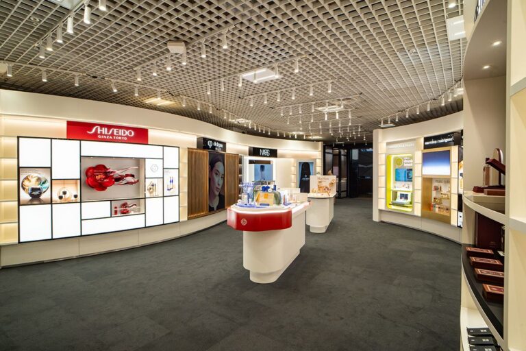 Shiseido Travel Retail's multi-brand exhibition space at TFWA Cannes 2026