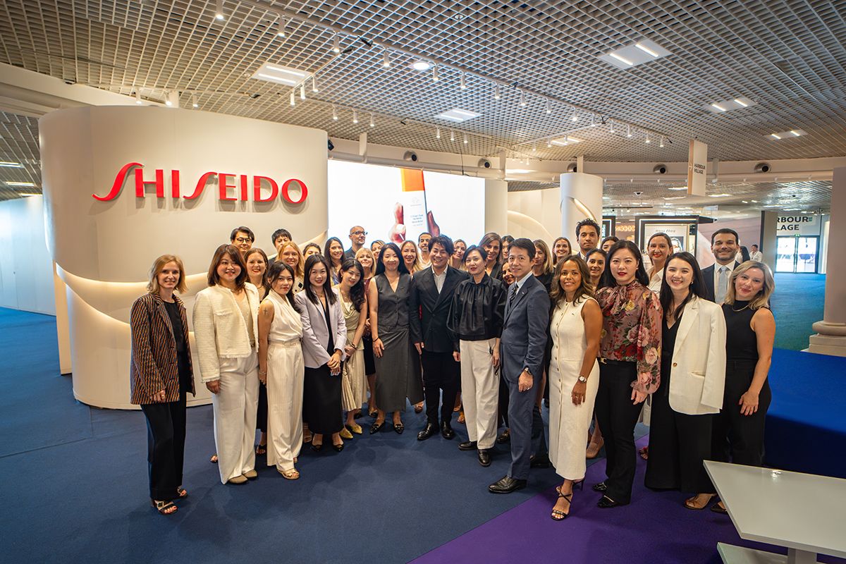 Shiseido team at its TFWA Cannes exhibition space