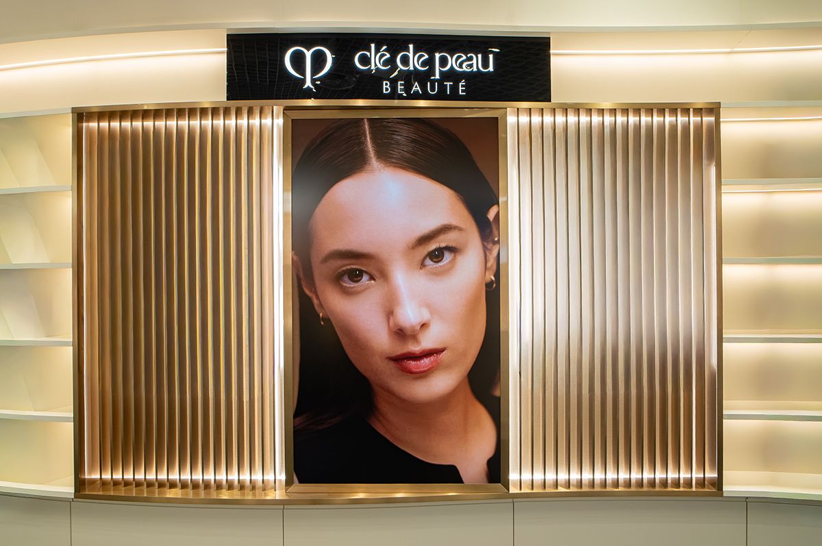 Clé de Peau Beauté display at Shiseido's travel-retail exhibition space