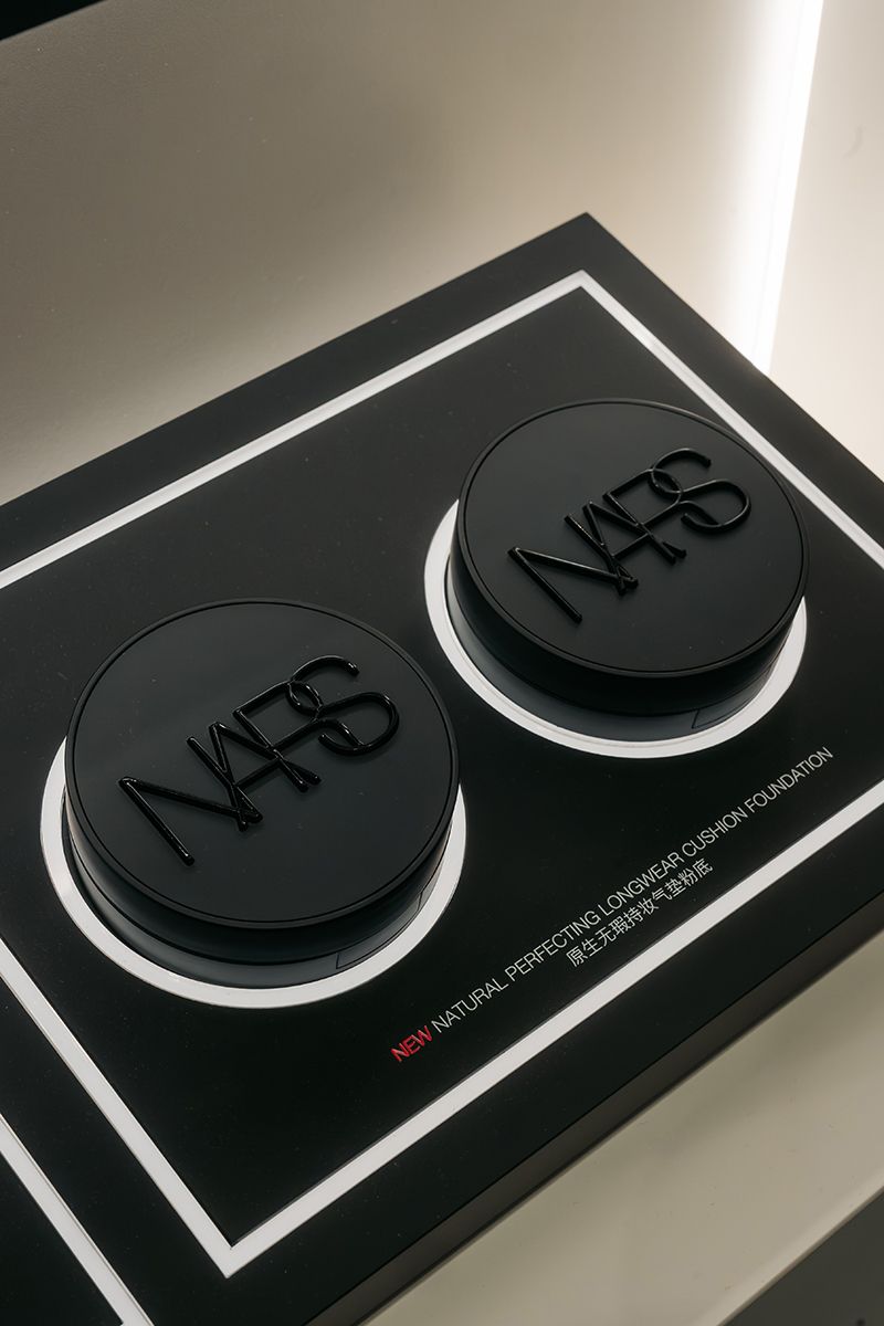 NARS product display at the Shiseido Travel Retail stand