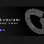 Build shopping into your app or agent graphic from shop.dev, with Shop and dev logos
